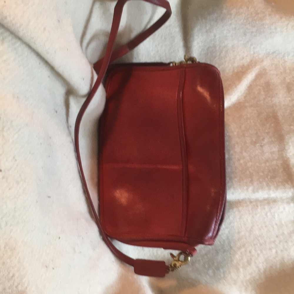 Vintage red coach basic bag.  Loved.